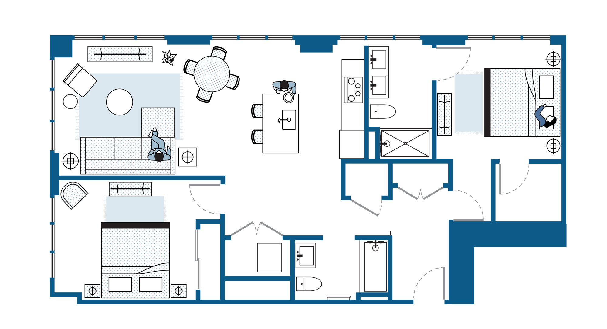 Standard Two Bedroom / 1,127 square feet