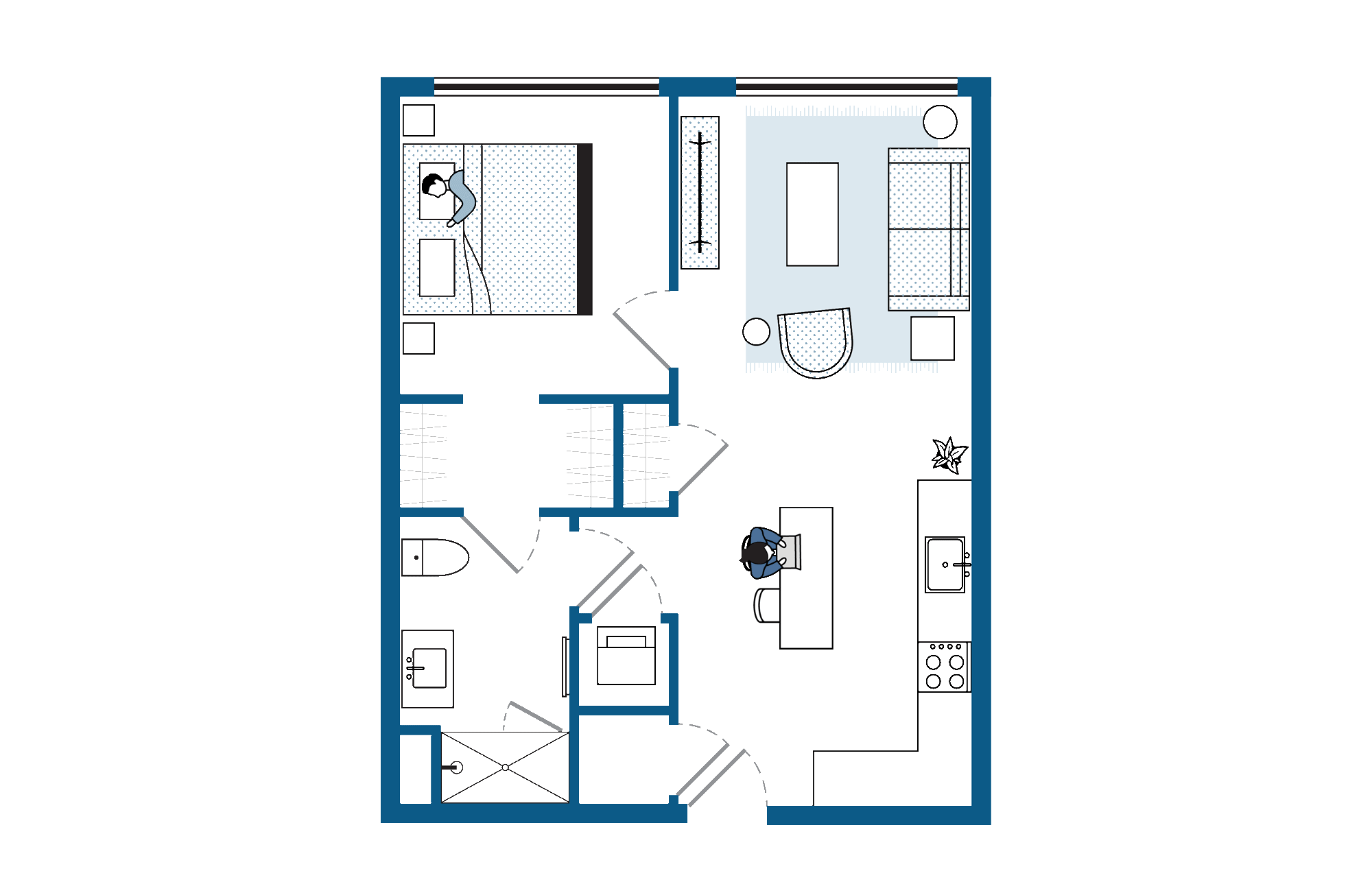 One Bedroom | 631 - 652 Sq. Ft.