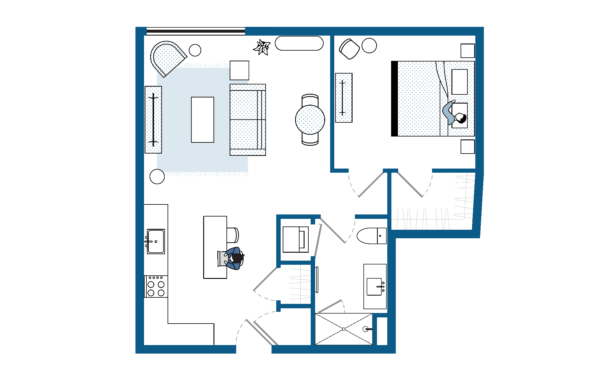 One Bedroom Premier View | 652 - 776 Sq. Ft.