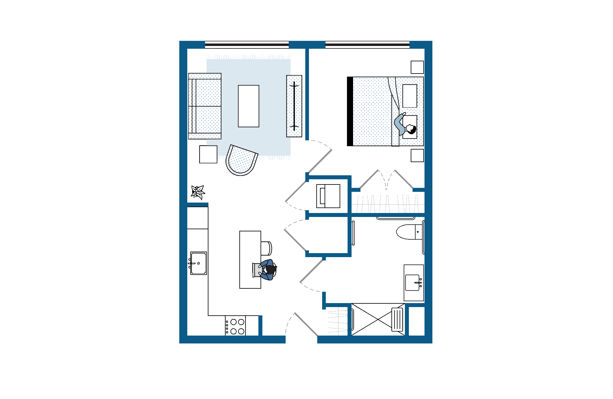 ADA One Bedroom | 650 Sq. Ft. ADA One Bedroom | 650 Sq. Ft.