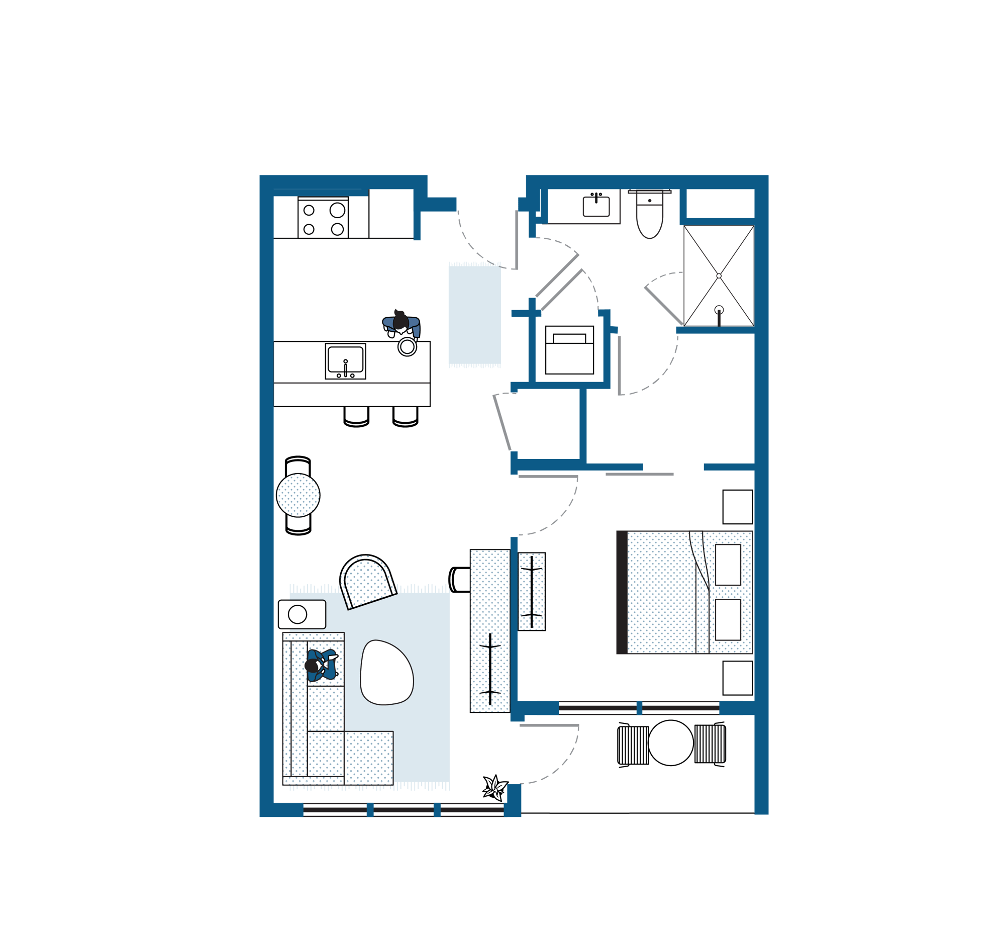 One Bedroom Floor Plan