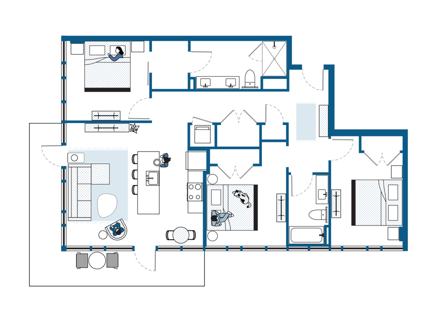 Three Bedroom Floorplan Three Bedroom Floorplan