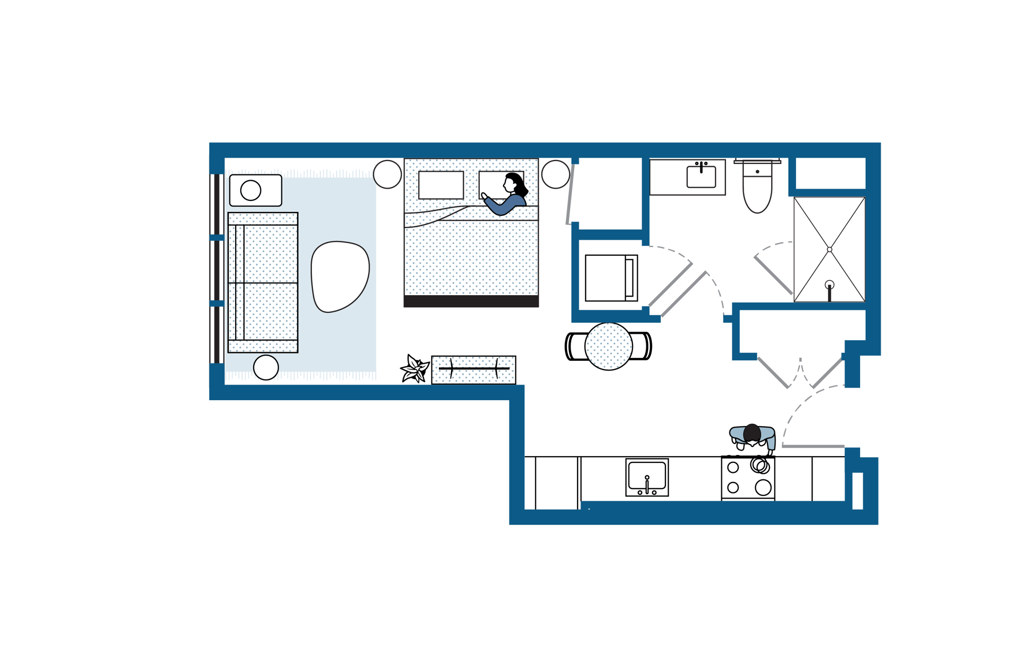 Furnished Studio Floor Plan Furnished Studio Floor Plan