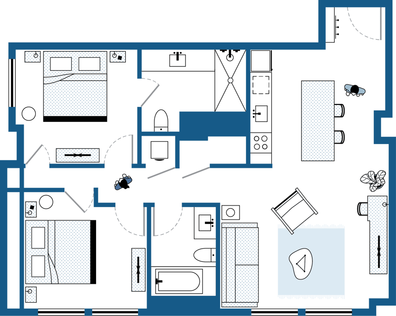 Two Bedroom Floor Plan