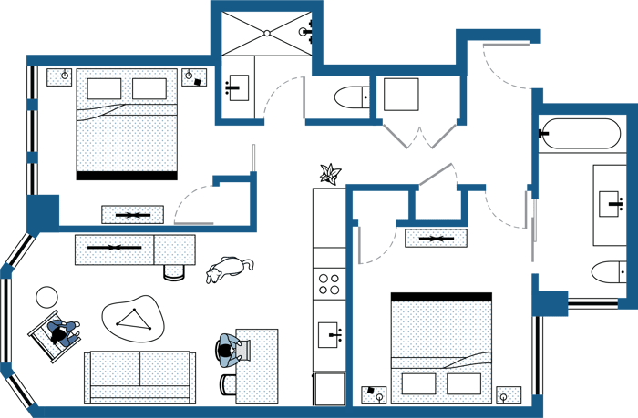 Two Bedroom Floor Plan Two Bedroom Floor Plan