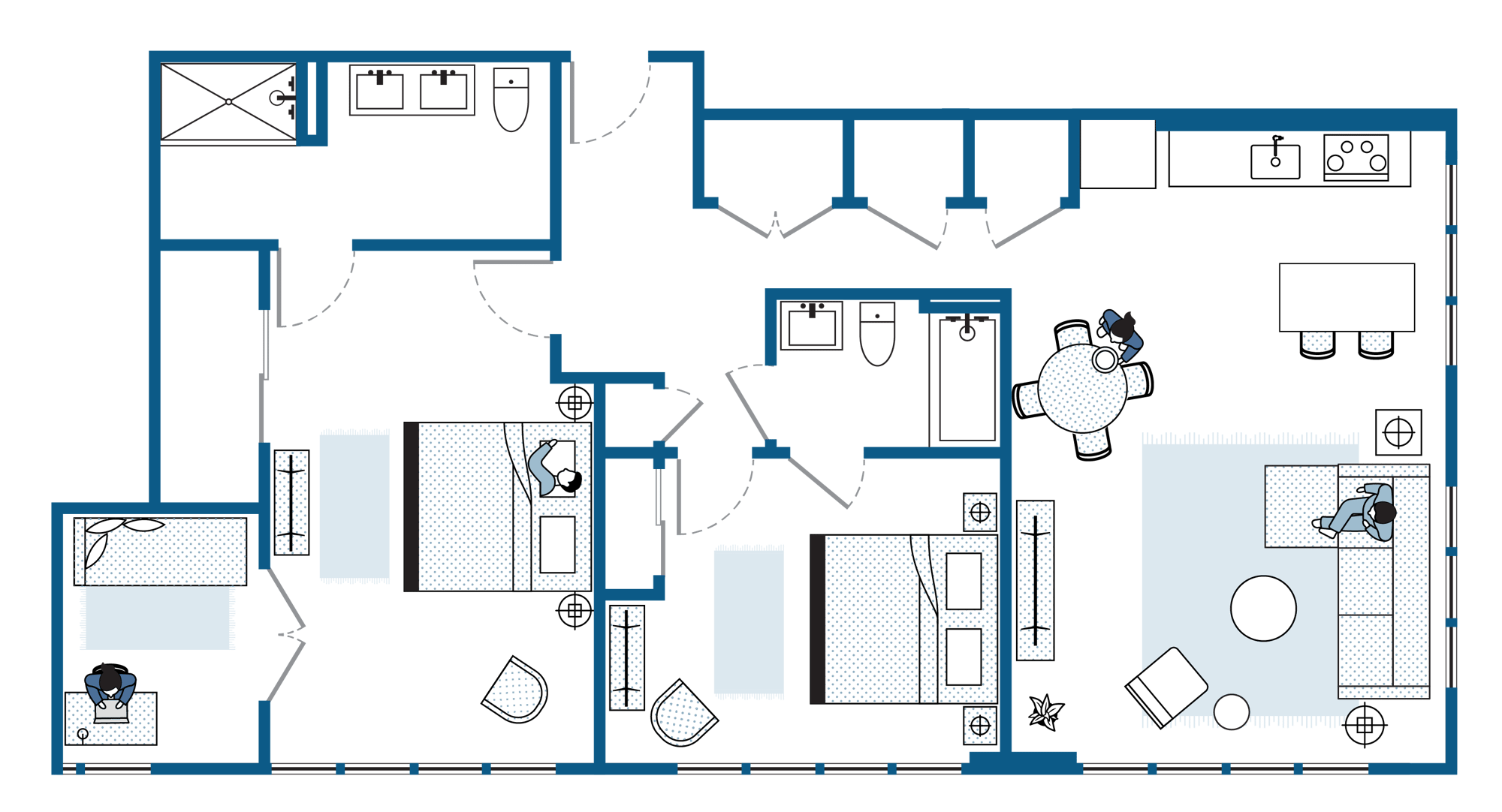 Two Bedroom with Den / 1,295 square feet